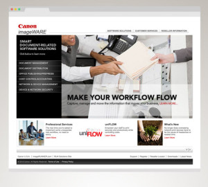 Active, benefit-oriented headlines and copy can be combined with a timed slideshow to draw readers in.