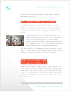 Page from a Case Study we recently completed for tech client.