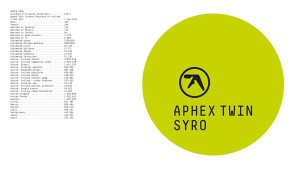 Aphex Twin, “Syro” cd booklet art, 2014