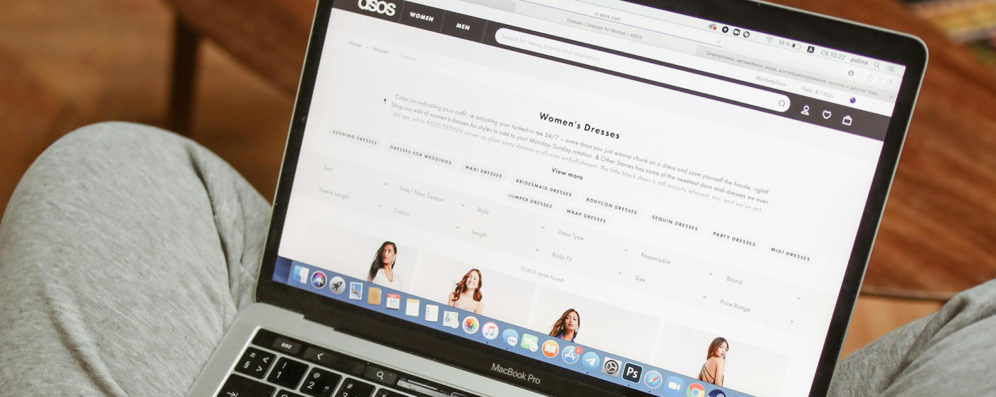 A laptop computer screen displaying a B2B website UX.