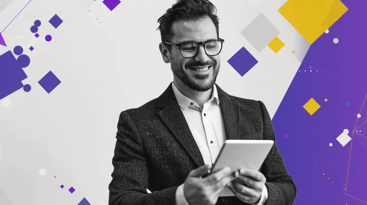 B2B marketer reviewing latest website to help optimize the tech buyer experience.