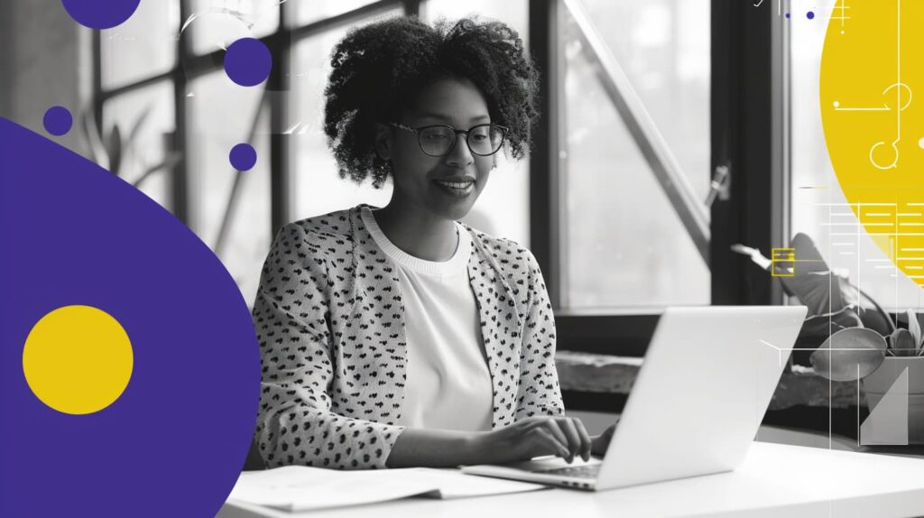 Marketer reviewing increased conversions from better copywriting.