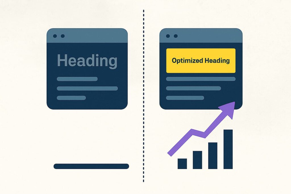 Illustration showing how optimized content increases website traffic.