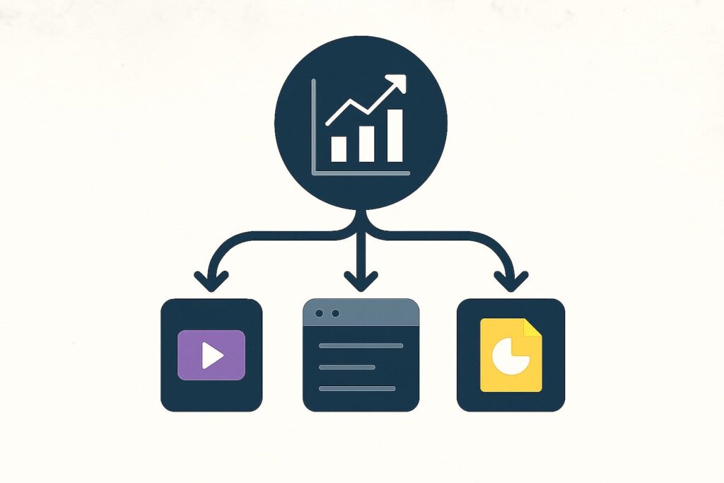 Illustration of diversifying B2B website traffic sources.