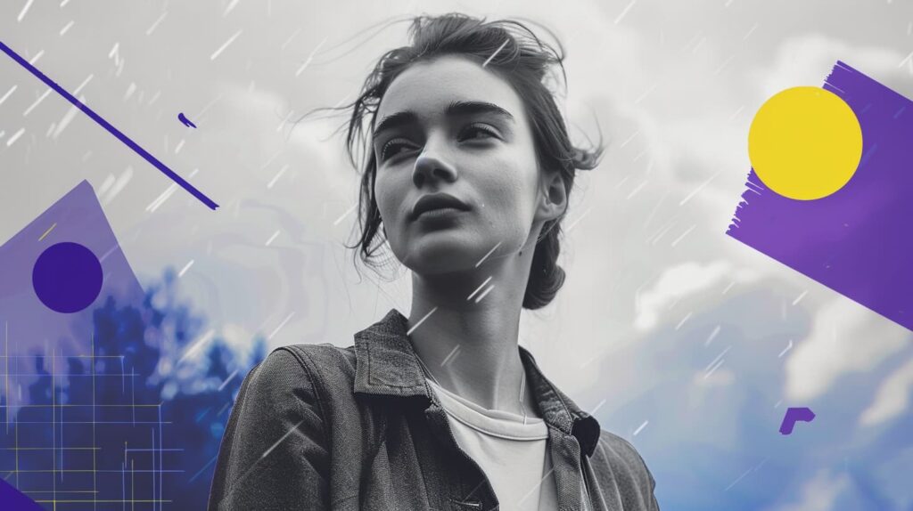 A young woman (consumer) is struggling to focus on a single task.