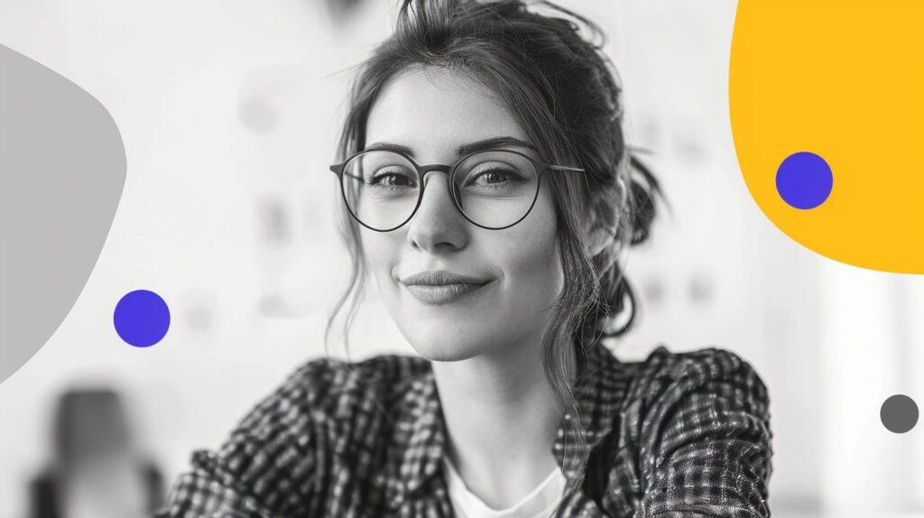 A hopeful sales professional seeing positive productivity results from eLearning