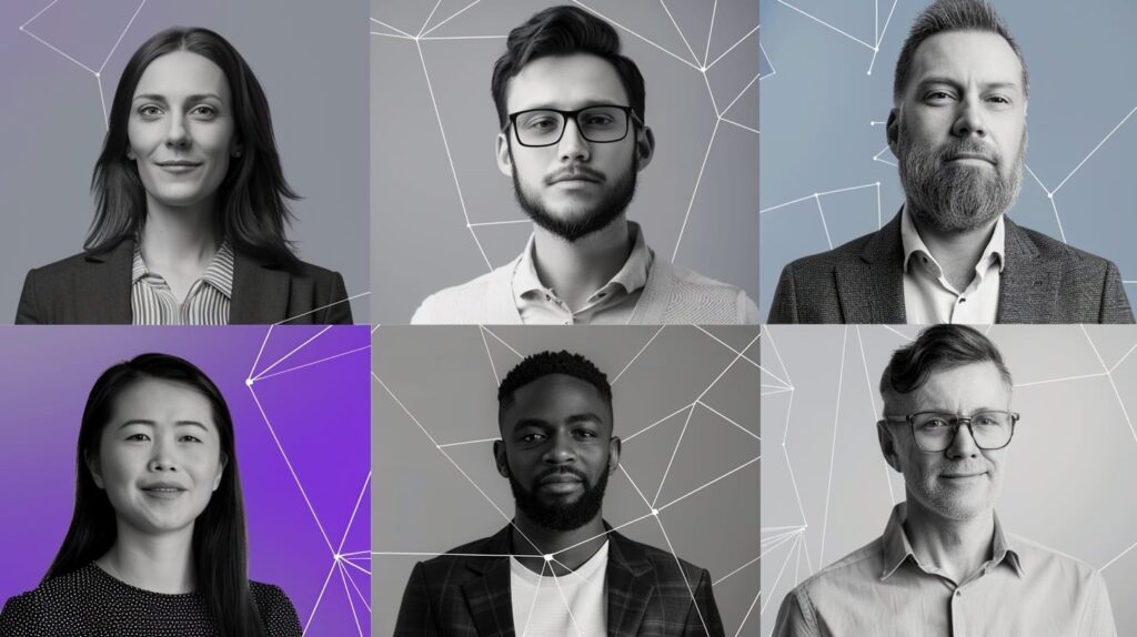 Sales professionals on a remote video call looking concerned, illustrating the frustration of trying to engage with untranslated training materials.
