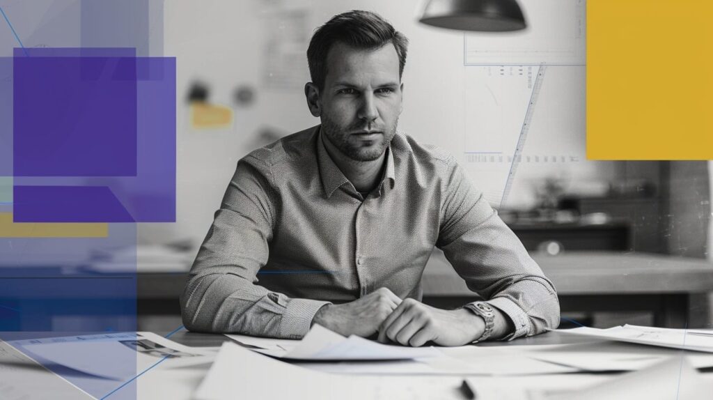 A business professional struggling to fit a mismatched puzzle piece, symbolizing cultural misalignment and ineffective, non-localized training content.
